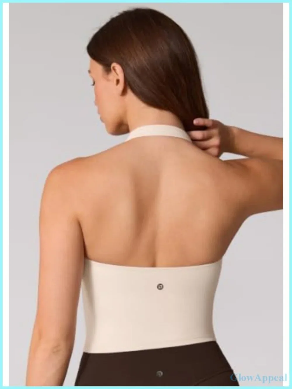 Hugcurve Halter V Neck Longline Sports Bra Buttery Soft 4-Way Stretch Removable